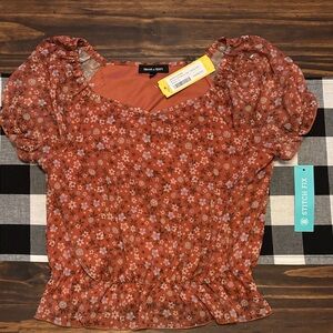 Moon & Stars Bristol floral top large new